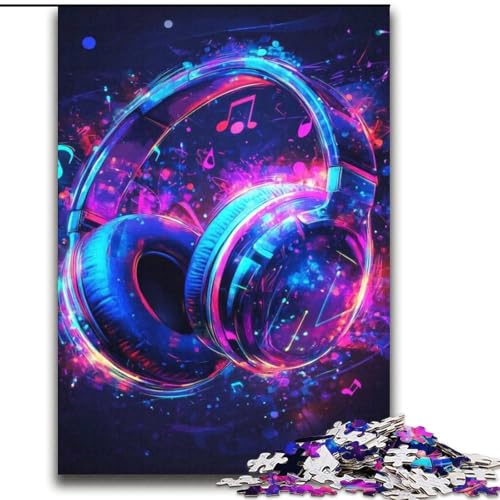 Puzzles für Teenager, Galaxy-Kopfhörer, Familienspiel, Stressabbau, schwierige Herausforderung, stärkt die Liebe zwischen Paaren, 38x52cm Puzzles für Teenager, Galaxy-Kopfhörer, Familienspiel, Stressabbau, schwierige Herausforderung, stärkt die Liebe zwischen Paaren, 38x52cm von LYXIANY