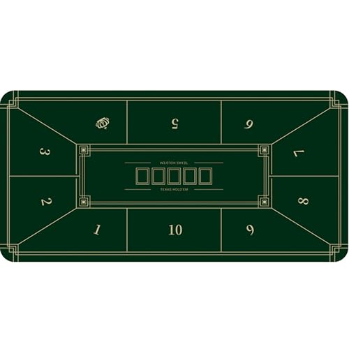 LYZXYZAI Klappbarer Pokertisch Professioneller Pokertisch Texas Holdem Rechteckiger Pokertisch Rutschfester Pokertisch Pokermatte Für 10 Spieler Pokerspiel,002,120 * 60CM von LYZXYZAI