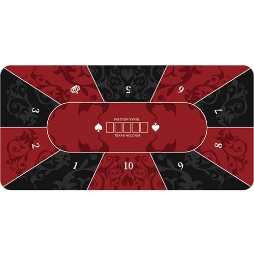 LYZXYZAI Klappbarer Pokertisch Professioneller Pokertisch Texas Holdem Rechteckiger Pokertisch Rutschfester Pokertisch Pokermatte Für 10 Spieler Pokerspiel,007,240 * 120CM von LYZXYZAI