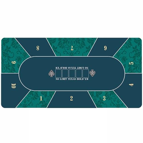 LYZXYZAI Texas Holdem Pokertischmatte rutschfest Und Wasserabweisend Pokertischmatte Pokertischauflage Zubehör Pokertischmatte Für Den Eigenen Pokertisch Pokertischbelag,003,120 * 60CM von LYZXYZAI