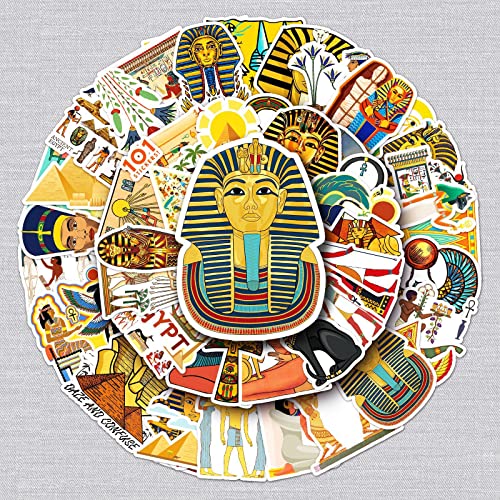 Ägypten Aufkleber Egypt Sticker Set 50 Stücke Niedlich Deko für Auto Laptop Skateboard Fahrrad Moped Motorrad Fahrrad Computer,Geeignet für Erwachsene Kinder von LYunMu