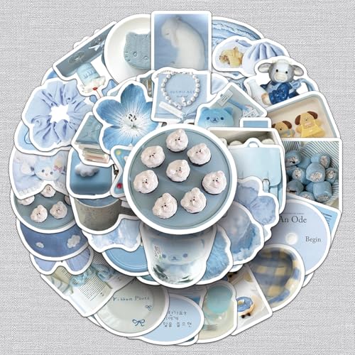Blau Aufkleber 50 Stücke Niedlich Deko für Auto Laptop Skateboard Fahrrad Moped Motorrad Fahrrad Computer,Geeignet für Erwachsene Kinder Blau ästhetisch Sticker Set Blau Aufkleber 50 Stücke Niedlich Deko für Auto Laptop Skateboard Fahrrad Moped Motorrad Fahrrad Computer,Geeignet für Erwachsene Kinder Blau ästhetisch Sticker Set von LYunMu