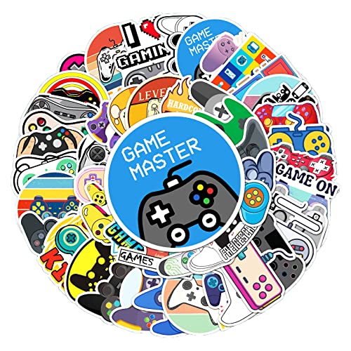 Gamepad Aufkleber Gamepad Sticker Set 50 Stücke Niedlich Deko für Auto Laptop Skateboard Fahrrad Moped Motorrad Fahrrad Computer,Geeignet für Erwachsene Kinder von LYunMu