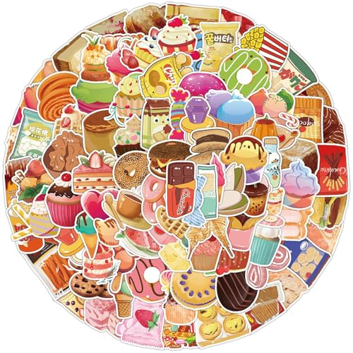 Leisure Snacks Aufkleber Snacks Sticker Set 50 Stücke Niedlich Deko für Auto Laptop Skateboard Fahrrad Moped Motorrad Fahrrad Computer,Geeignet für Erwachsene Kinder von LYunMu