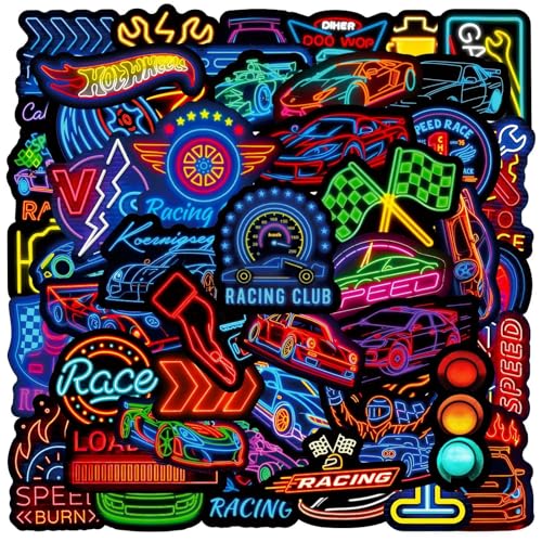 Neon-Rennen Aufkleber 50 Stücke Niedlich Deko für Auto Laptop Skateboard Fahrrad Moped Motorrad Fahrrad Computer,Geeignet für Erwachsene Kinder Rennen ästhetisch Sticker Set Neon-Rennen Aufkleber 50 Stücke Niedlich Deko für Auto Laptop Skateboard Fahrrad Moped Motorrad Fahrrad Computer,Geeignet für Erwachsene Kinder Rennen ästhetisch Sticker Set von LYunMu