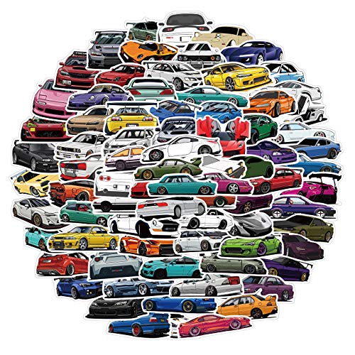 Racing Cars Aufkleber Sportwagen Sticker Set 100 Stücke Sports Car Deko für Auto Laptop Skateboard Fahrrad Moped Motorrad Fahrrad Computer,Geeignet für Erwachsene Kinder von LYunMu