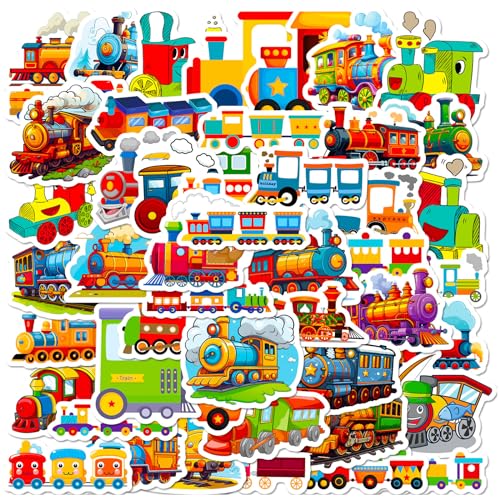 Train Aufkleber Zug Sticker Set 50 Stücke Niedlich Deko für Auto Laptop Skateboard Fahrrad Moped Motorrad Fahrrad Computer,Geeignet für Erwachsene Kinder von LYunMu