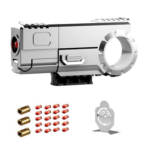 Legierung Anti Stress Spielzeug Multifunktionell, Soft Bullet Guns Toy+ 20 Weiche Kugel AbschussfäHig Mini EDC Modisch Tragbar Drehbar, Freunde von LZAHSH
