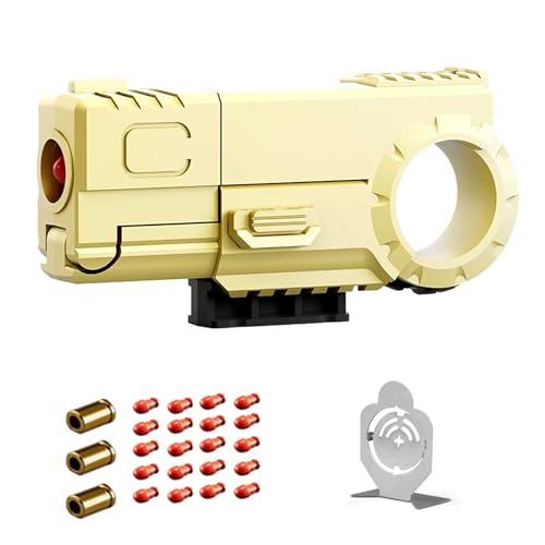 Legierung Anti Stress Spielzeug Multifunktionell, Soft Bullet Guns Toy+ 20 Weiche Kugel AbschussfäHig Mini Edc Modisch Tragbar Drehbar, Freunde von LZAHSH