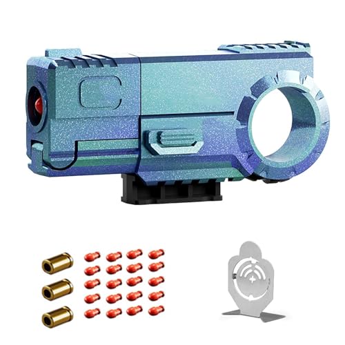 Legierung Anti Stress Spielzeug Multifunktionell, Soft Bullet Guns Toy+ 20 Weiche Kugel AbschussfäHig Mini Edc Modisch Tragbar Drehbar, Freunde von LZAHSH