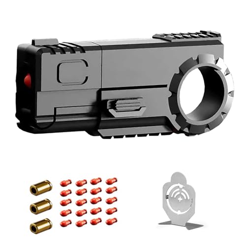 Legierung Anti Stress Spielzeug Multifunktionell, Soft Bullet Guns Toy+ 20 Weiche Kugel AbschussfäHig Mini EDC Modisch Tragbar Drehbar, Freunde von LZAHSH