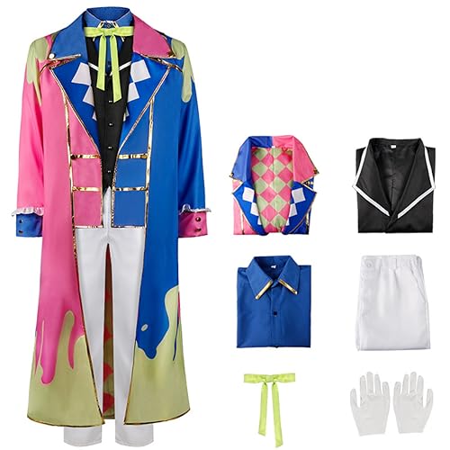 LZHUYE Hatsunes Mikus Anime Cosplay Kostüm mit langem buntem Umhang, Halloween-Outfit für Party, Erwachsene, Kinder von LZHUYE