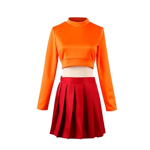 LZHUYE ScoobysDoos Anime-Cosplay-Kostüm, Velma, Halloween-Outfit für Party, Erwachsene und Kinder von LZHUYE