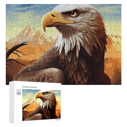 Adler-Puzzles, 300 Bilder, personalisiertes Puzzle für Erwachsene, Fotos, Puzzle für Familie, anspruchsvolles Bilderpuzzle mit Aufbewahrungstasche, Heimdekoration, Puzzle von LZQPOEAS