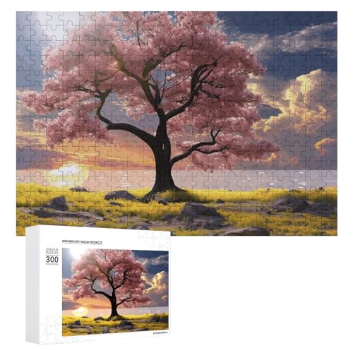 Blumen- und Baum-Puzzle, 300 Bilder, personalisiertes Puzzle für Erwachsene, Fotos, Puzzle für Familie, anspruchsvolles Bilderpuzzle mit Aufbewahrungstasche, Heimdekoration, Puzzle von LZQPOEAS