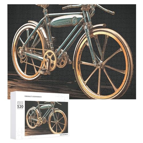 Fahrrad-Puzzle, 520 Bilder, personalisiertes Puzzle für Erwachsene, Fotos, Puzzle für Familie, anspruchsvolles Bilderpuzzle mit Aufbewahrungstasche, Heimdekoration, Puzzle von LZQPOEAS