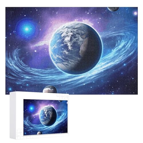 Planet Galaxy Puzzles, 1000 Teile, personalisiertes Puzzle für Erwachsene, Fotos, Puzzle für Familie, anspruchsvolles Bilderpuzzle mit Aufbewahrungstasche, Heimdekoration, Puzzle von LZQPOEAS