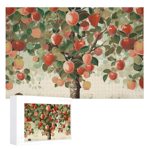 Puzzle "Fruit Under The Tree", personalisierbar, für Erwachsene, Fotos, Puzzle für Familie, anspruchsvolles Bilderpuzzle mit Aufbewahrungstasche, Heimdekoration, Puzzle, 1000 Stück von LZQPOEAS