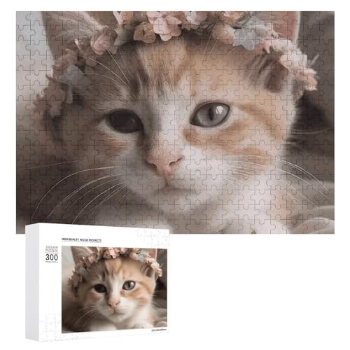 Süße Tiere, niedliche Katzen-Puzzle, 300 Bilder, personalisiertes Puzzle für Erwachsene, Fotos, Puzzle für Familie, anspruchsvolles Bilderpuzzle mit Aufbewahrungstasche, Heimdekoration, Puzzle von LZQPOEAS