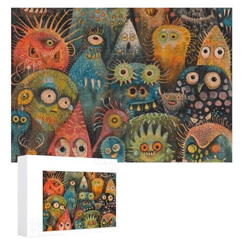 Verschiedene Monster-Stil-Puzzles, 300 Teile, personalisiertes Puzzle für Erwachsene, Fotos, Puzzle für Familie, anspruchsvolles Bilderpuzzle mit Aufbewahrungstasche, Heimdekoration, Puzzle von LZQPOEAS