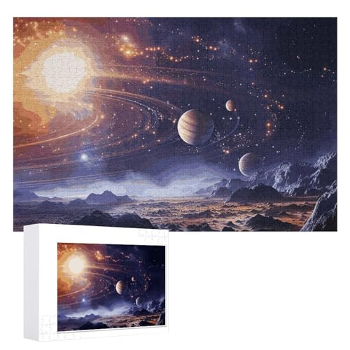 Weltraum-Galaxie-Universum-Puzzle, 1000 Teile, personalisiertes Puzzle für Erwachsene, Fotos, Puzzle für Familie, anspruchsvolles Bilderpuzzle mit Aufbewahrungstasche, Heimdekoration, Puzzle von LZQPOEAS