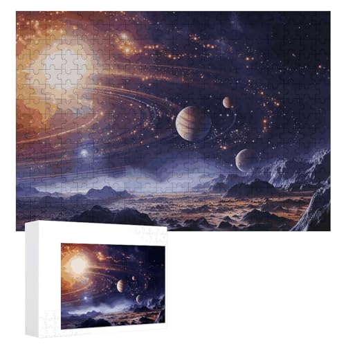 Weltraum-Galaxie-Universum-Puzzle, 300 Teile, personalisiertes Puzzle für Erwachsene, Fotos, Puzzle für Familie, anspruchsvolles Bilderpuzzle mit Aufbewahrungstasche, Heimdekoration, Puzzle von LZQPOEAS