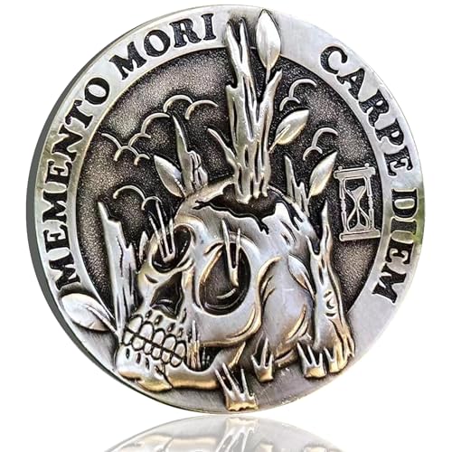 Memento Mori Carpe Diem Challenge Coin Stoic Reminder Coin Decision Maker von LZWIN