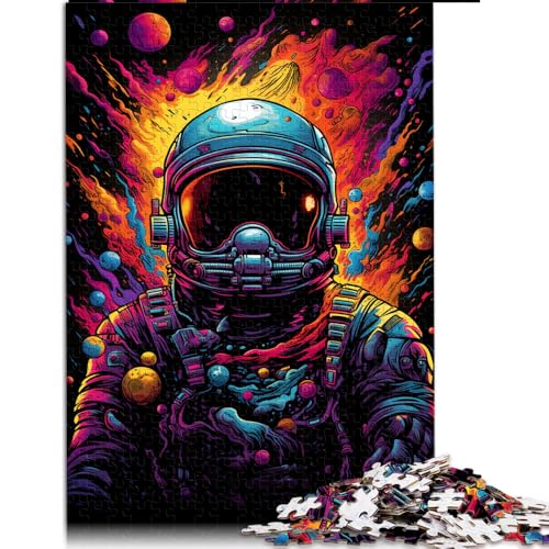 1000 Teile als Geschenk für Erwachsene, farbiges Astronauten-Papierpuzzle, für Erwachsene und Kinder, anspruchsvolle Puzzles für Erwachsene. Größe: 26 x 38 cm. von LZYANG