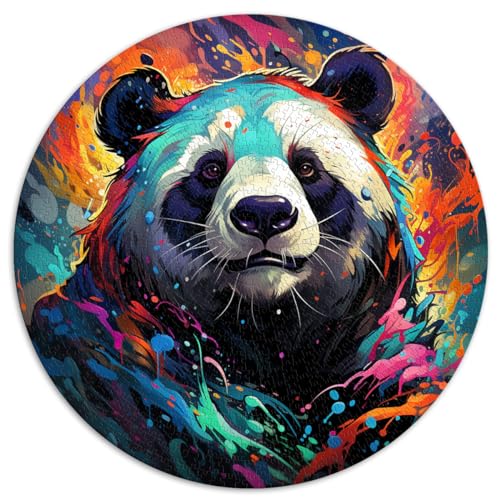 1000-teiliges Puzzle, „Der mystische Panda“, kreatives rundes Puzzle, geeignet für Erwachsene und Kinder ab 12 Jahren, Puzzle aus Pappe, Lernspielzeug, Familienspiele, Größe 67,5 x 67,5 von LZYANG