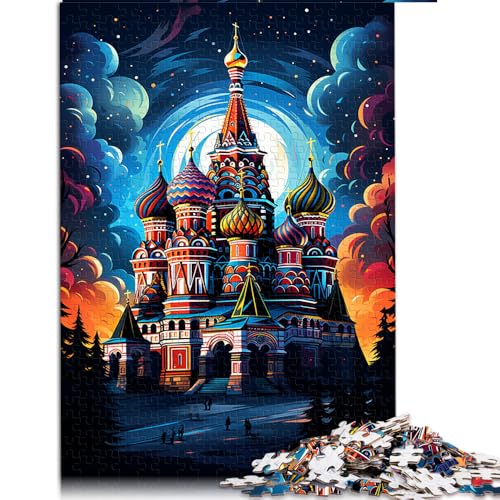 1000-teiliges Puzzle, „Die Fülle der Basilius-Kathedrale“, Papierpuzzle, für Erwachsene und Kinder ab 12 Jahren, Spielspielzeug für Erwachsene, Familienpuzzle, Geschenk, Größe: 50 x 75 cm von LZYANG