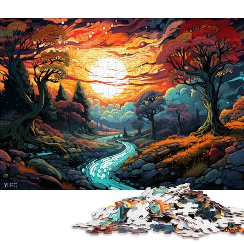 1000-teiliges Puzzle, „Die farbenfrohe Psychedelia des Nara-Parks“, Papierpuzzle, für Erwachsene, Familien oder Kinder, Lernspiel, Größe: 50 x 75 cm von LZYANG