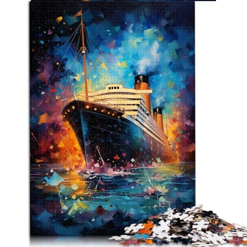 1000-teiliges Puzzle, „Die farbenfrohe Psychedelia des Titanic-Papierpuzzles“, für Erwachsene und Kinder ab 12 Jahren, Weihnachtspuzzle-Geschenke für Frauen. Größe: 26 x 38 cm 1000-teiliges Puzzle, „Die farbenfrohe Psychedelia des Titanic-Papierpuzzles“, für Erwachsene und Kinder ab 12 Jahren, Weihnachtspuzzle-Geschenke für Frauen. Größe: 26 x 38 cm von LZYANG