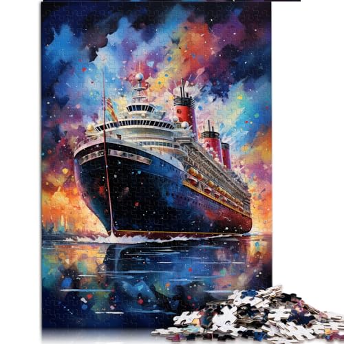 1000-teiliges Puzzle, „Die farbenfrohe Psychedelia des Titanic-Papierpuzzles“, für Erwachsene und Kinder ab 12 Jahren, pädagogisches Puzzle zum Stressabbau, Größe: 26 x 38 cm 1000-teiliges Puzzle, „Die farbenfrohe Psychedelia des Titanic-Papierpuzzles“, für Erwachsene und Kinder ab 12 Jahren, pädagogisches Puzzle zum Stressabbau, Größe: 26 x 38 cm von LZYANG