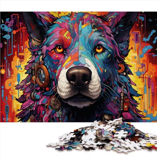 1000-teiliges Puzzle, „Die volle Psychedelia der mechanischen Hunde“, Papierpuzzle, für Erwachsene und Kinder ab 12 Jahren, Denkspiel, Größe: 26 x 38 cm von LZYANG