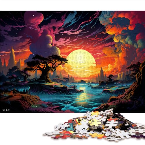 1000-teiliges Puzzle, „Die volle Psychedelia von Lonely Island“, Papierpuzzle, für Erwachsene und Kinder ab 12 Jahren, zur Heimdekoration. Größe: 50 x 75 cm von LZYANG