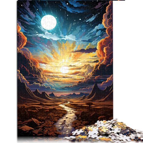 1000-teiliges Puzzle, „Die volle Schönheit der Sahara-Wüste“, Papierpuzzle, für Erwachsene und Familien, Puzzle-Wanddekoration. Größe: 26 x 38 cm. von LZYANG