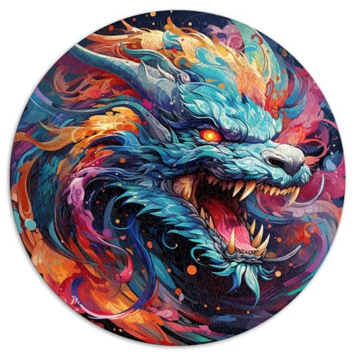 1000-teiliges Puzzle, „Drache in den Wolken“, runde Puzzles, für Erwachsene und Kinder ab 12 Jahren, Puzzles aus Pappe, tolles Geschenk für Erwachsene, Größe 67,5 x 67,5 von LZYANG