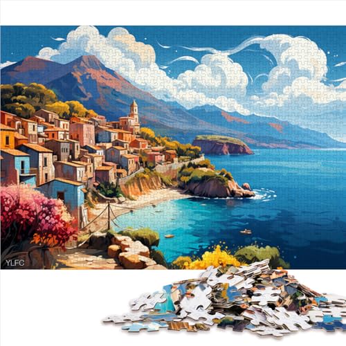 1000-teiliges Puzzle, Abbildung der Insel Kreta, Griechenland, Papierpuzzle, für Erwachsene und Familien, Lernspiele. Größe: 50 x 75 cm. von LZYANG