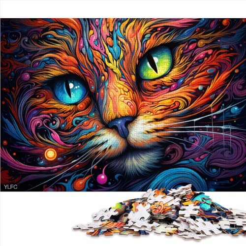 1000-teiliges Puzzle, Alice Cat-Papierpuzzle, für Erwachsene und Kinder ab 12 Jahren, Denkspiel, Größe: 52 x 38 cm von LZYANG