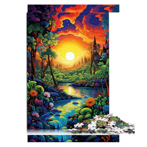 1000-teiliges Puzzle, Amazon_River_buntes Papierpuzzle, für Erwachsene und Kinder, Lernspiele für Erwachsene und Kinder. Größe: 26 x 38 cm. von LZYANG