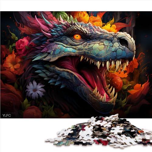 1000-teiliges Puzzle, Amerikanisches Krokodil, Papierpuzzle, für Erwachsene und Kinder ab 12 Jahren, ideal. Größe: 26 x 38 cm. von LZYANG