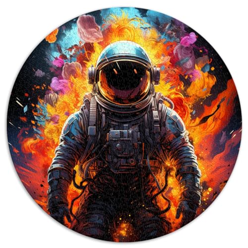 1000-teiliges Puzzle, Astronaut, runde Puzzles, für Erwachsene und Kinder ab 12 Jahren, Kartonpuzzles, ideale Größe: 67,5 x 67,5 von LZYANG