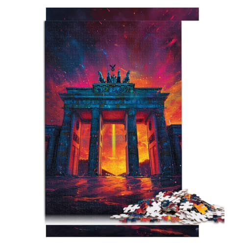 1000-teiliges Puzzle, Brandenburger Tor, Deutschland, Papierpuzzle, für Erwachsene und Kinder ab 12 Jahren, Denkspiel, Spielzeug. Größe: 52 x 38 cm. von LZYANG