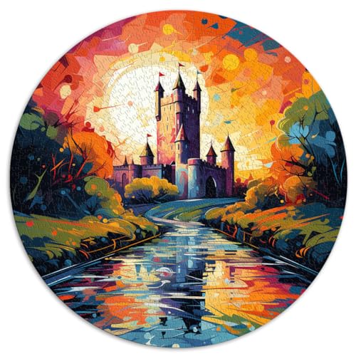 1000-teiliges Puzzle, Bunratty Castle, kreatives rundes Puzzle, für Erwachsene und Kinder, Papppuzzle, entspannendes intellektuelles Lernspielzeug, Größe 67,5 x 67,5 von LZYANG