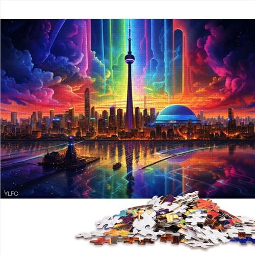 1000-teiliges Puzzle, CN Tower in Toronto, Kanada, Papierpuzzle, für Erwachsene und Kinder ab 12 Jahren, tolles Geschenk für Erwachsene. Größe: 50 x 75 cm 1000-teiliges Puzzle, CN Tower in Toronto, Kanada, Papierpuzzle, für Erwachsene und Kinder ab 12 Jahren, tolles Geschenk für Erwachsene. Größe: 50 x 75 cm von LZYANG