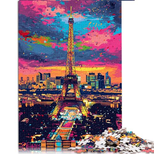 1000-teiliges Puzzle, Der Eiffelturm in Paris, Papierpuzzle, für Erwachsene und Kinder ab 12 Jahren, lustiges Puzzle für die ganze Familie von 。Größe: 26 x 38 cm von LZYANG