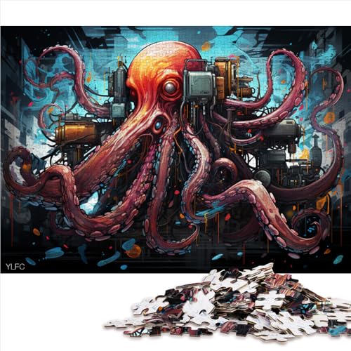 1000-teiliges Puzzle, Die Fülle eines mechanischen Oktopus, Papierpuzzle, Für Jugendliche und Erwachsene, Lernspiel und herausforderndes Spielzeug. Größe: 50 x 75 cm. von LZYANG