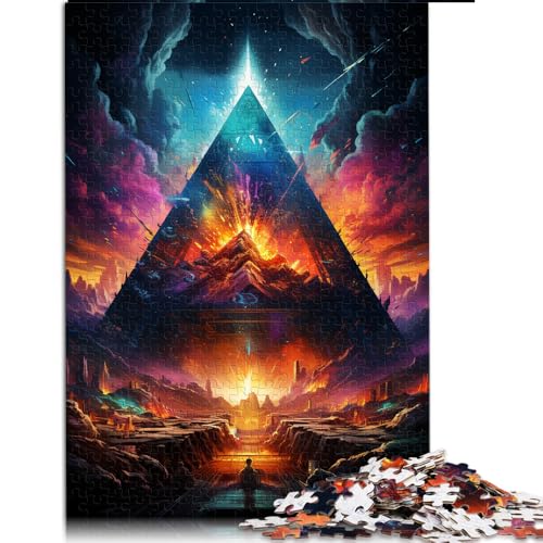 1000-teiliges Puzzle, Dreieck-Pyramide-Malpapierpuzzle, für Kinder ab 12 Jahren, schwierig und herausfordernd. Größe: 26 x 38 cm. von LZYANG