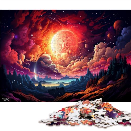 1000-teiliges Puzzle, Fantasielandschaft, Holzpuzzle für Erwachsene, geeignet für Erwachsene und Kinder über 12 Jahre, Lernspiel für Erwachsene und Kinder. Größe: 52 x 38 cm. von LZYANG