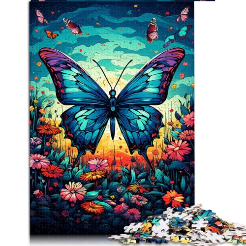 1000-teiliges Puzzle, Fantasievolles, farbenfrohes Schmetterlings-Papierpuzzle, für Erwachsene und Kinder ab 12 Jahren, Denkspiel-Spielzeug. Größe: 52 x 38 cm. von LZYANG